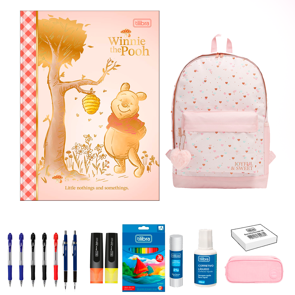 Kit Volta às Aulas - Ursinho Pooh