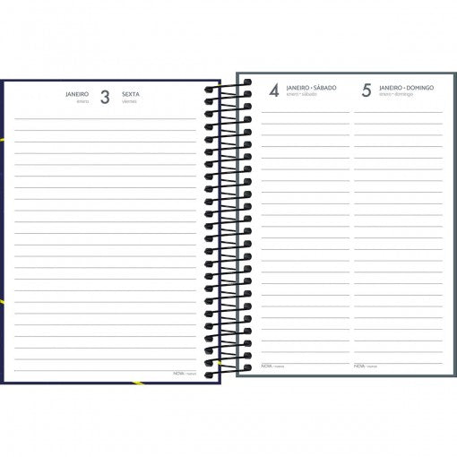 Agenda Espiral Diária 11,7 x 16,4 cm D+ Masculina 2025 - Sortido