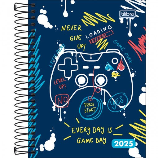 Agenda Espiral Diária 11,7 x 16,4 cm D+ Masculina 2025 - Sortido