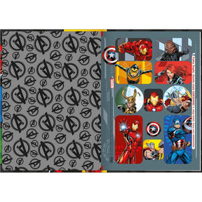 Caderno Brochura Capa Dura 1/4 Avengers 48 Folhas (Pacote com 5 unidades)