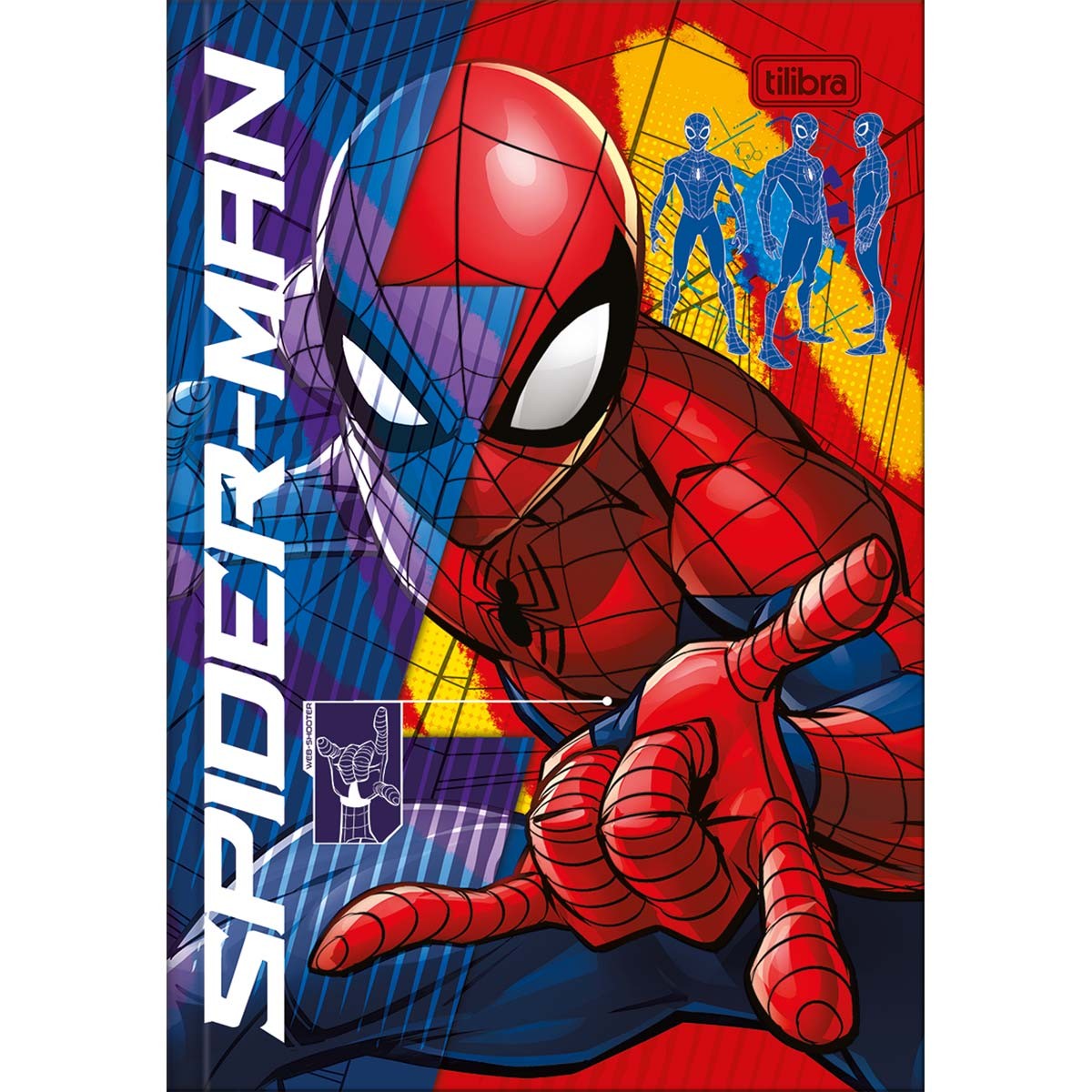 Caderno Brochura Capa Dura 1/4 Spider-Man 48 Folhas (Pacote com 5 unidades)