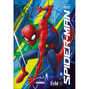 Caderno Brochura Capa Dura 1/4 Spider-Man 48 Folhas (Pacote com 5 unidades)