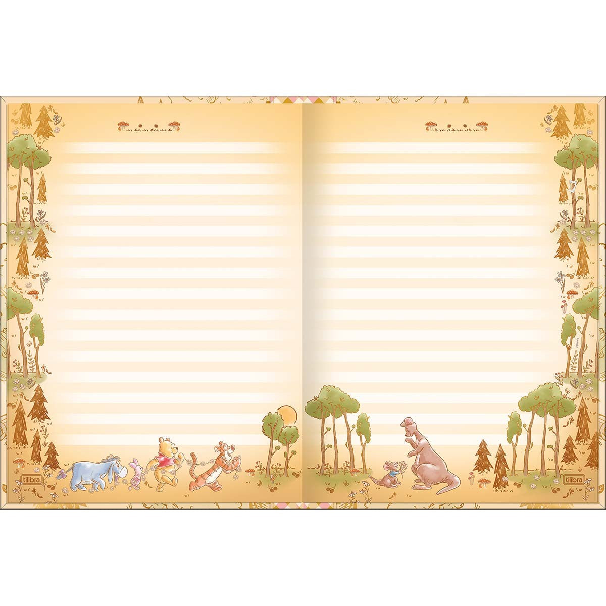 Caderno Brochura Capa Dura Colegial Pooh 80F