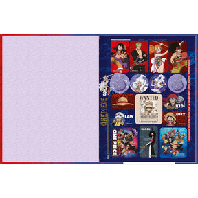 Caderno Brochura Capa Dura Universitário One Piece 80 Folhas - Fundo Azul Vários Personsagens