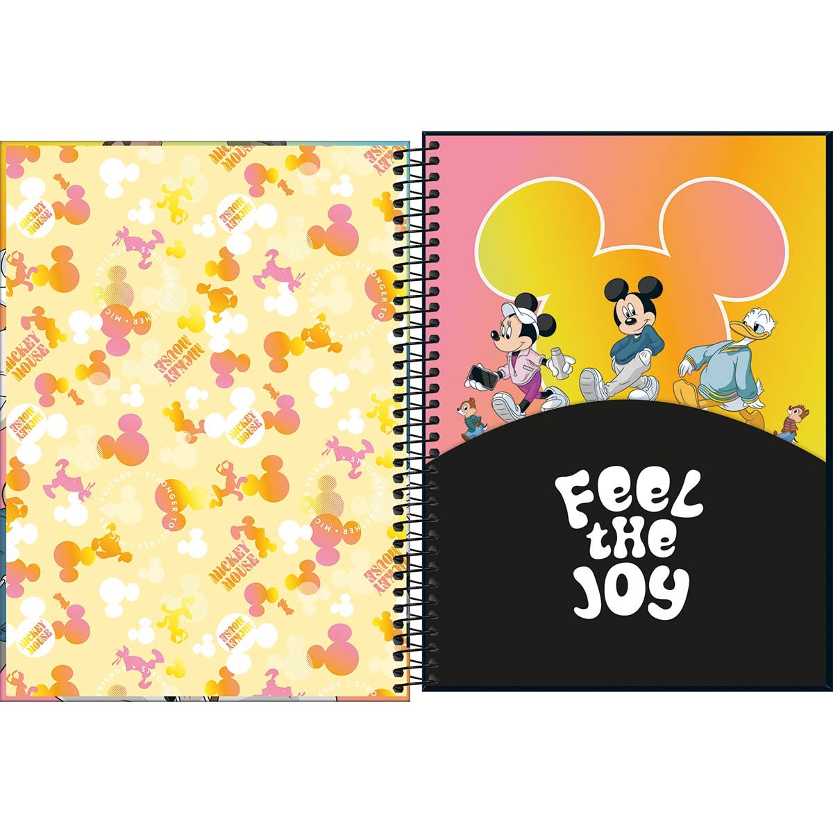 Caderno Capa Dura Universitário 1 Matéria Mickey Real Life 80 Folhas ( KIT 4 CADERNOS )