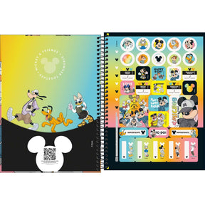 Caderno Capa Dura Universitário 1 Matéria Mickey Real Life 80 Folhas ( KIT 4 CADERNOS )