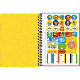 Caderno Espiral Capa Dura Universitário 1 Matéria Simpsons 80 Folhas - Fundo Preto - Caretas