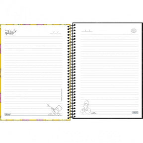 Caderno Espiral Capa Dura Universitário 10 Matérias Simpsons 160 Folhas - Fundo Preto - Basquete - Sortido