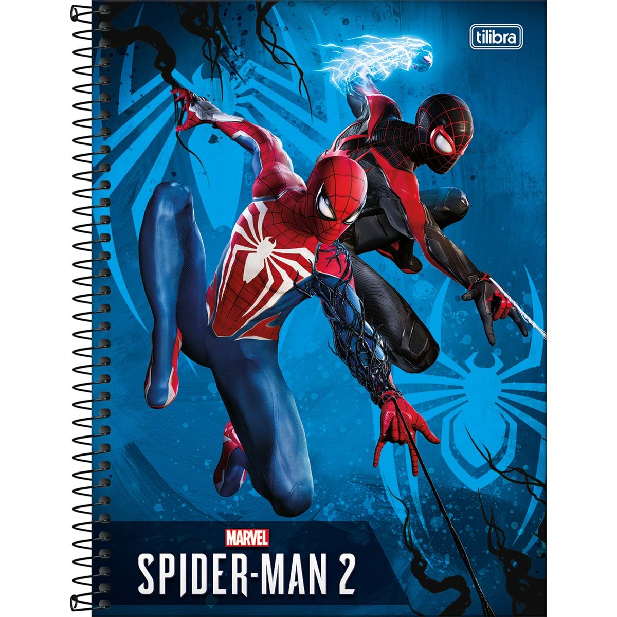 Caderno Espiral Capa Dura Universitário 10 Matérias Spider-Man Game 160 Folhas - Dois Siders