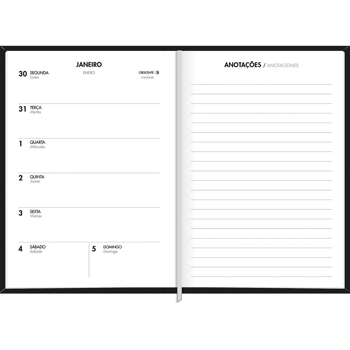 Planner Executivo Costurado 10,3 x 14,6 cm Napoli 2025